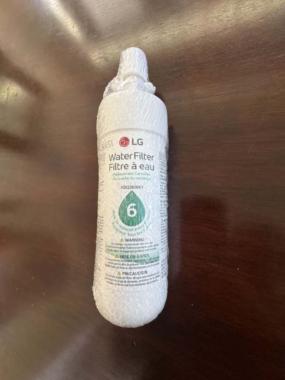 LG LT700P Refrigerator Water Filter Replacement Cartridge ADQ360061